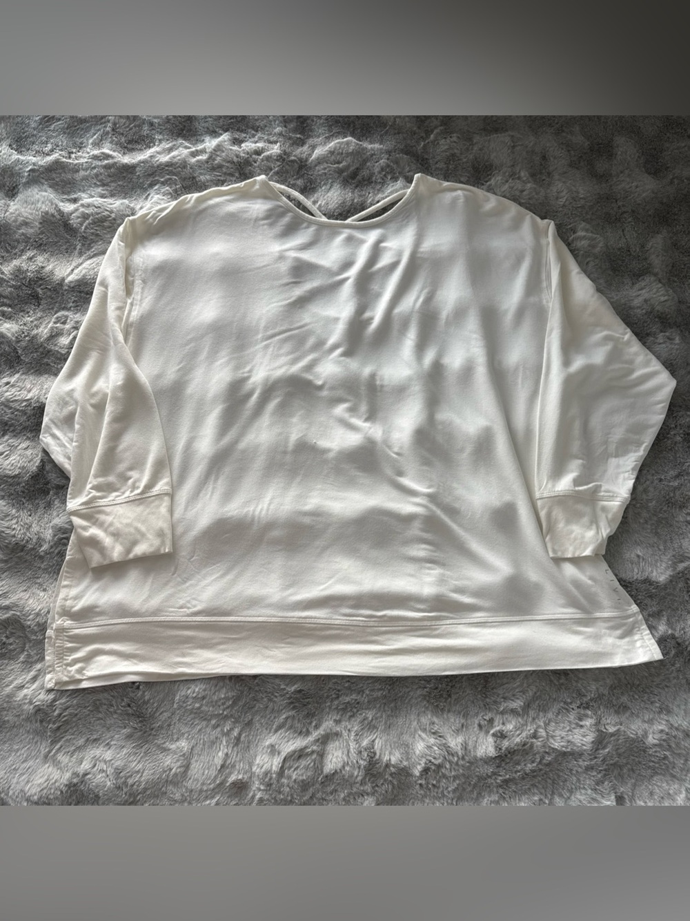 Livi Lane Bryant Ivory Stretch Long Sleeve Detail Top Sz 22 24-0487